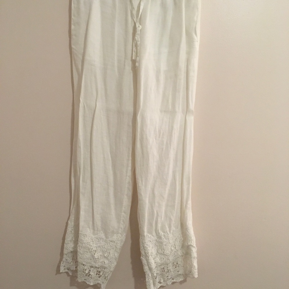 Cynthia Rowley White Linen Pants